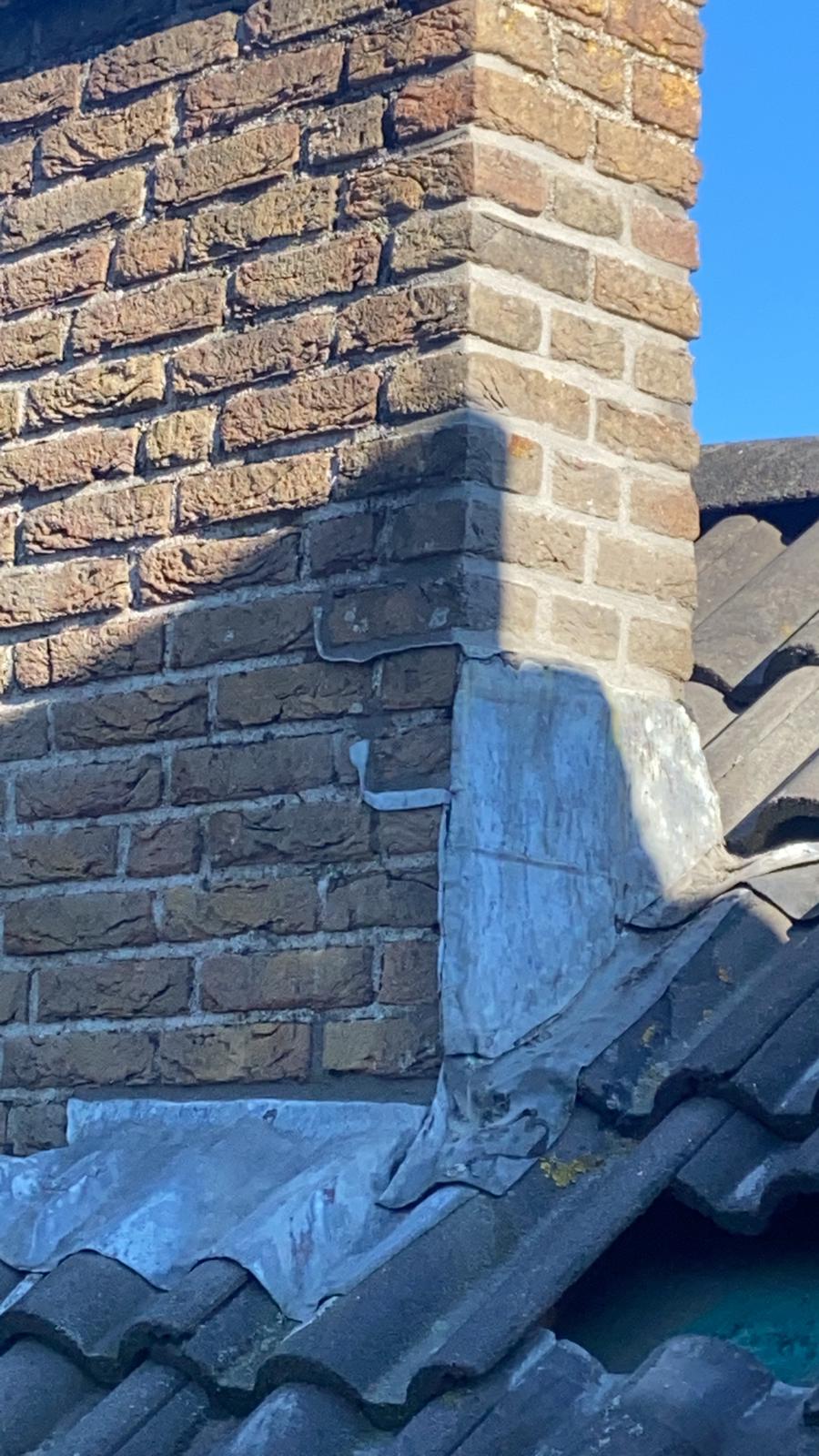 beschadigde loodslab Ridderkerk beschadigde loodslab Ridderkerk
